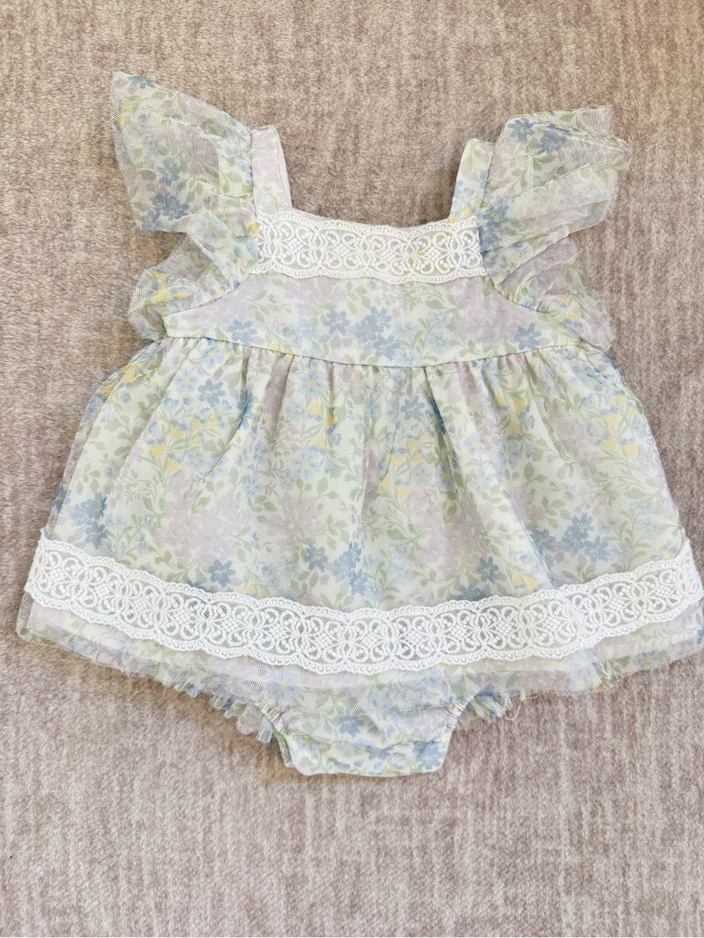 Catherine Malandrino Pastel Blue & Green Babygirl Dress